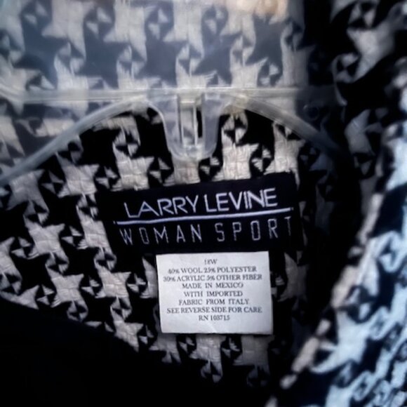 90's Larry Levine Woman Sport Houndstooth Blazer - Picture 2 of 2